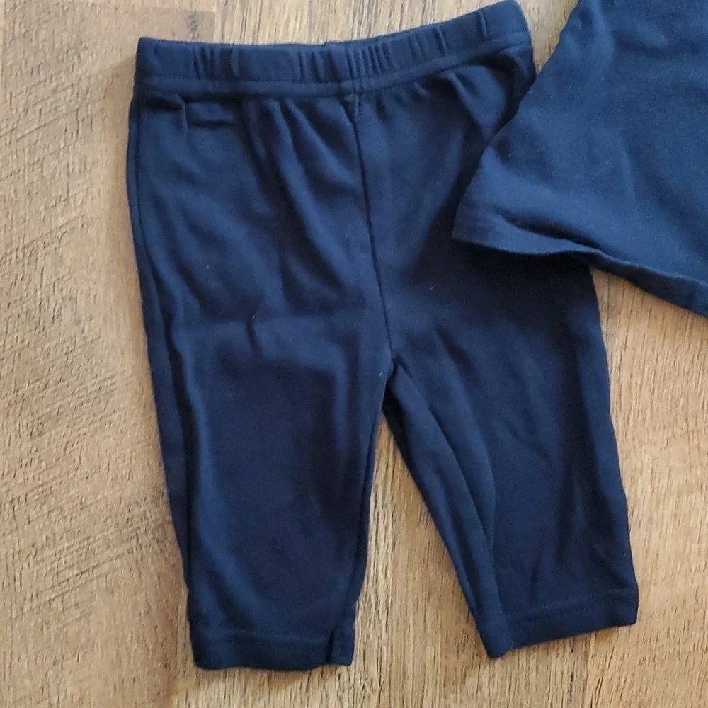 Jumping Beans Black Long Sleeve LOVE Shirt with Carters Black Pants outfit 3M‎